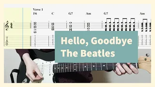 The Beatles - Hello, Goodbye Guitar Cover With Tab