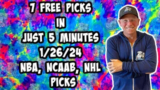 NBA, NCAAB, NHL Best Bets for Today Picks & Predictions Friday 1/26/24 | 7 Picks in 5 Minutes