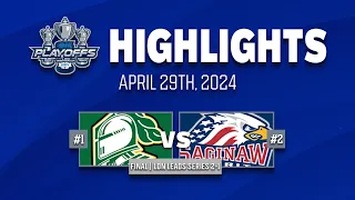 OHL Playoff Highlights: London Knights @ Saginaw Spirit - Game 3 - April 29th, 2024