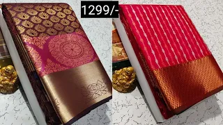 Salem, Elampillai sarees/Diwali Semisilk collection/Price -1299+$/- Only...