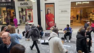 Athens street musicians on Ermou Street