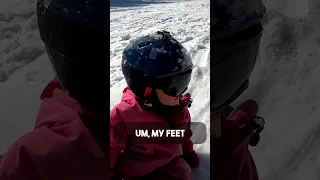Toddler's new skiing technique #skiing #toddler #cuteness