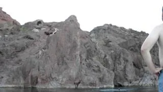 Mike's cliff jump off the top of Copper Canyon ~ Lake Havasu