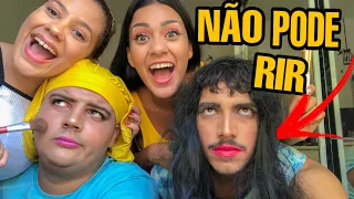 TENTE NÃO RIR 🤣 FIZEMOS UMA MAQUIAGEM BIZARRA NELES! ft. Amanda Branciforte