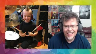 AMAZING 7 YEAR OLD DRUMMER CALEB H REACTION