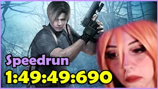 Resident Evil 4 Speedrun (STEAM, 60 FPS, SINGLE SEGMENT, PRO) [1:49:49:690]💜