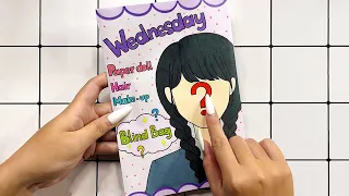 [🐾paper diy🐾] Wednesday Makeup Blind Bag 💄💋 메이크업 블라인드백 tutorial | ASMR