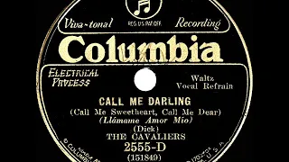 1931 HITS ARCHIVE: Call Me Darling - Ben Selvin (Orlando Roberson, vocal)