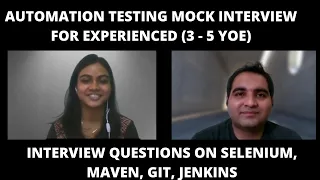 Automation Testing Mock Interview for Experienced | Automation Testing Interview Questions & Answers