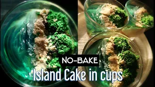 Island Cake Tutorial / Jelly Cake / How to make an Island Cake in cups