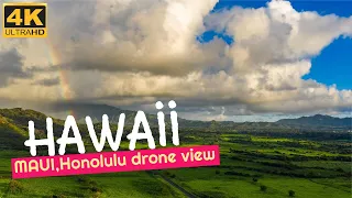 Hawaii, USA - by drone [4K], drone footage Island of Hawai'i + Music for Stress Relief