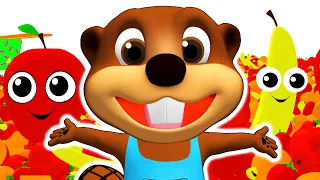 SUPER CIRCUS 3D Fruit Smash + More | Learn Colors, Fruits, ABCs with Busy Beavers