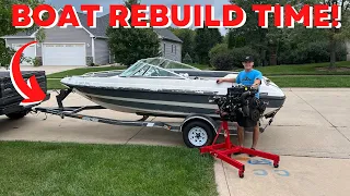 Removing Mercruiser 3.0 From Boat! Engine Rebuild Time!