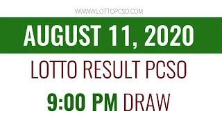 Lotto Result Today August 11, 2020 9PM (6/58, 6/49, 6/42) PCSO Draw