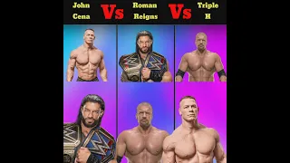 John Cena Vs Roman Reigns Vs Triple H ❓ किसमे कितना है दम 😡 #shorts #viralshorts #comparison