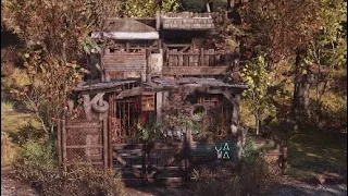 Fallout 76 camp 032 - Compact, immersive Forest home