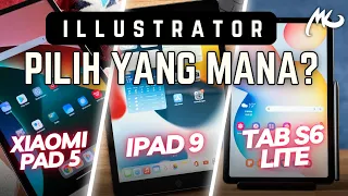 Xiaomi Pad 5 VS iPad 9 VS Tab S6 Lite 2022 by an ILLUSTRATOR