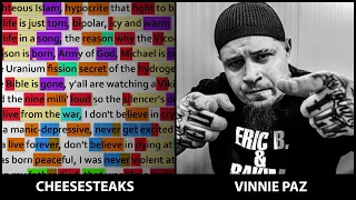 Vinnie Paz - Cheesesteaks [Rhyme Scheme] Highlighted