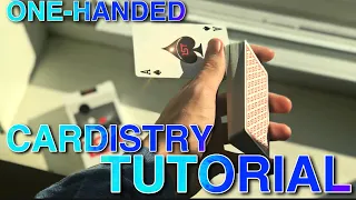 EASY ONE-HANDED CARDISTRY TUTORIAL FOR BEGINNERS!//Flop Variation