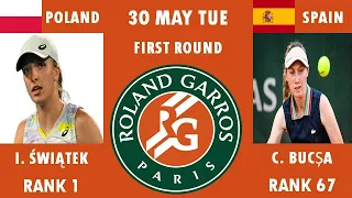 FRENCH OPEN 2023 :IGA ŚWIĄTEK VS CRISTINA BUCSA HEAD TO HEAD  30-MAY-2023. #frenchopen