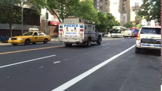 NYPD ESU TRUCK TAKING AFTER A CALL ON W. 42ND ST. IN HELL'S KITCHEN, MANHATTAN IN NEW YORK CITY.