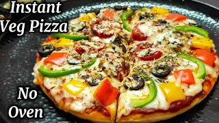 Domino's Style Pizza Recipe with Readymade Base | Pizza without Oven | Pizza Recipe