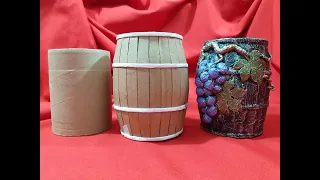 DIY- BARRIL O TONEL ESPECIAL DE CARTON  PASO # 1