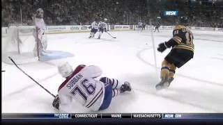 P.K Subban dives Game 7 Vs Bruins 4/27/11