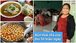 Khủng Khiếp Quán Bún Huế Chả Cua Bán Hơn 1000 Tô Mỗi Sáng, Nước Lèo Ngon Từ Thịt Ngọt Từ Xương.