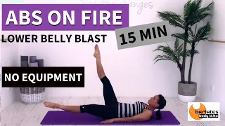 15 MIN ABS ON FIRE MAT WORKOUT // BARLATES Lower Belly Blast / NO EQUIPMENT / WRIST FRIENDLY