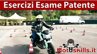 Gli esercizi pratici dell'esame per la patente moto