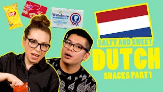 Tasting some of the BEST DUTCH snacks from the Netherlands Part 1  •  SALTY & SWEET