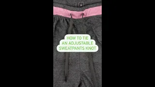 How to Tie an Adjustable Sweatpants Knot #shorts