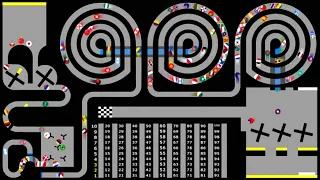 The spirals - 101 countries marble race in Algodoo | lizard404