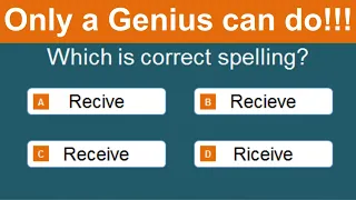 Only A Genius Can Guess these Words || Spelling Part 1|| Brain Fun
