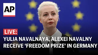 LIVE: Yulia Navalnaya and her late husband Alexei Navalny receive Freedom Prize in Germany