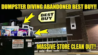 DUMPSTER DIVING ABANDONED BEST BUY STORE CLEAN OUT!!