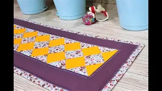 Easy quilt! Лоскутная дорожка в оригинальной цветовой гамме