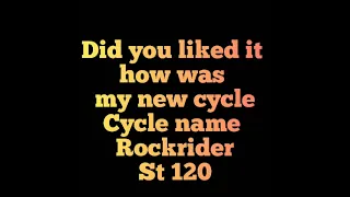 My new cycle 🚲 ROCKRIDER ST 120 SPORTS TRAL from DECATHLON 🤗🤩for more information read my comment