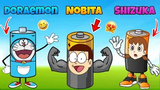 Nobita And Doreamon Became Mobile Battery 😱😱 | Shinchan And Nobita Game | Funny Game