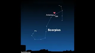 Moon near Antares Apr 26 and 27, 2024
