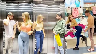 HOTNESS ALERT! @Babycoma13 Raising the Bar High With Her Elevator Prank Videos | Fitness Tonya