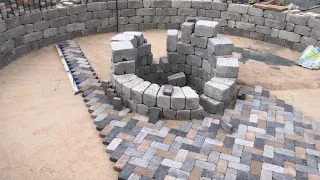 Herringbone Paver Pattern Steps 3 & 4   Continue to Opposing Wall