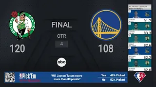 Celtics @ Warriors | Game 1 | 2022 #NBAFinals Presented by YouTube TV Live Scoreboard