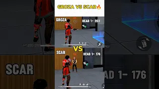 GROZA VS SCAR | WHICH GUN IS YOUR FAVOURITE GUN 🤔🔥#freefire #ob43update #viral #shorts