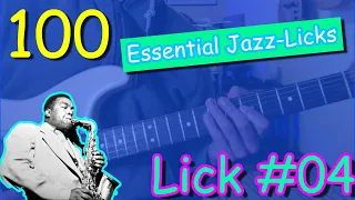 100 essential jazz-licks - lick #04 (guitar lesson with tablature)