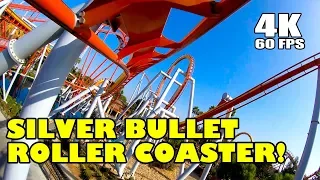 Riding Silver Bullet Roller Coaster Multi Angle 4K Onride POV Knotts Berry Farm California