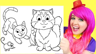 How To Color Cats & Kittens | Crayons, Pencils & Markers