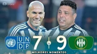 FAT AND RETIRED RONALDOPHENOMENON MARKS HAT TRICK,ZIDANE DID IT IN THIS FRIENDLY MATCHIN FRANCE
