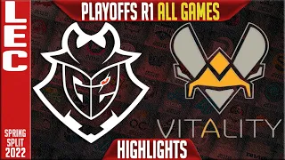 G2 vs VIT Highlights ALL GAMES | Round 2 LEC Playoffs Spring 2022 | G2 Esports vs Team Vitality